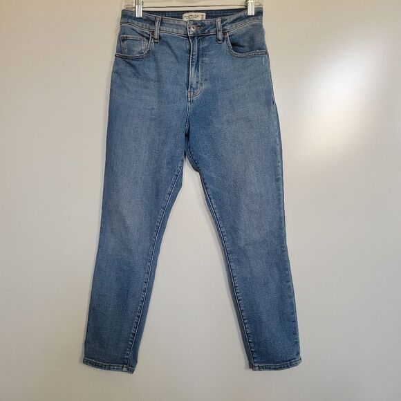 6 28 ABERCROMBIE & FITCH Super Skinny Ankle High Rise HR JEANS - Picture 9 of 9